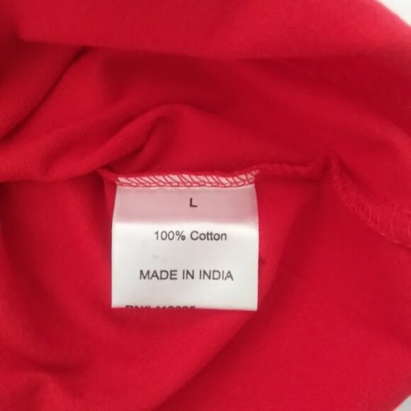 Vibe N' women's size L red and black Como La Flor embroidered top - Picture 11 of 12